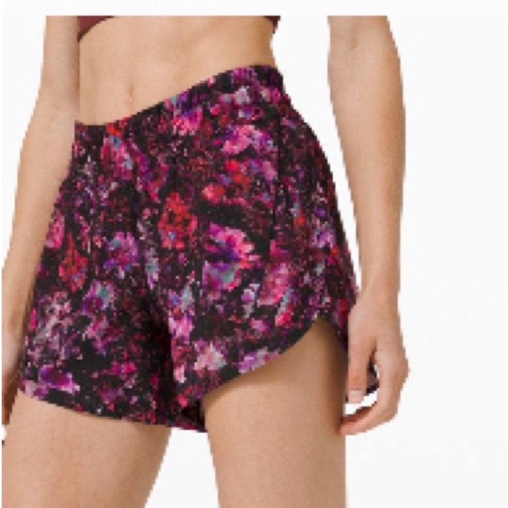 lululemon track that shorts 5” fluoro floral